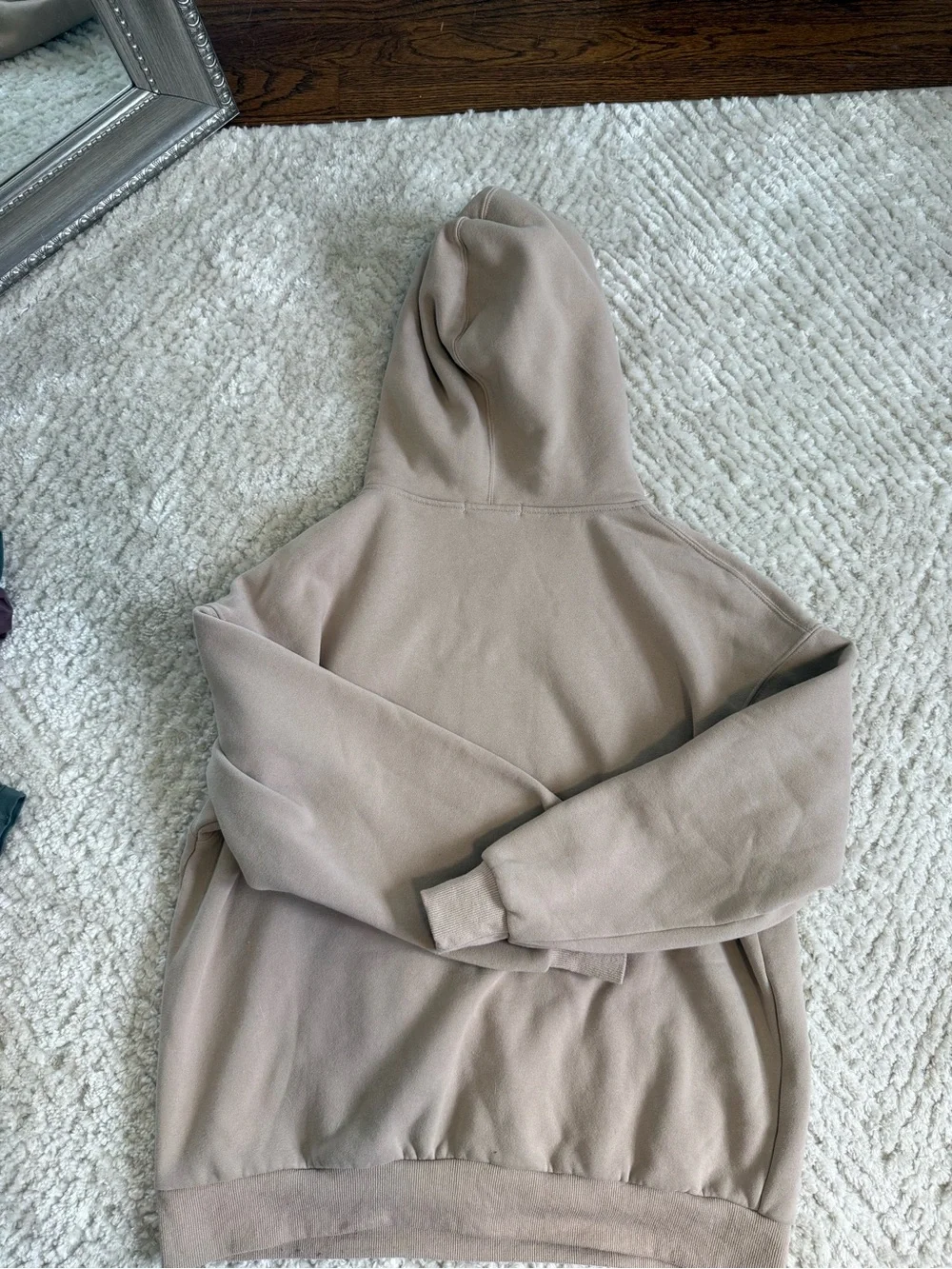 Women's Oversized Hoodie Sweatshirt in Taupe - Picture 6 of 6